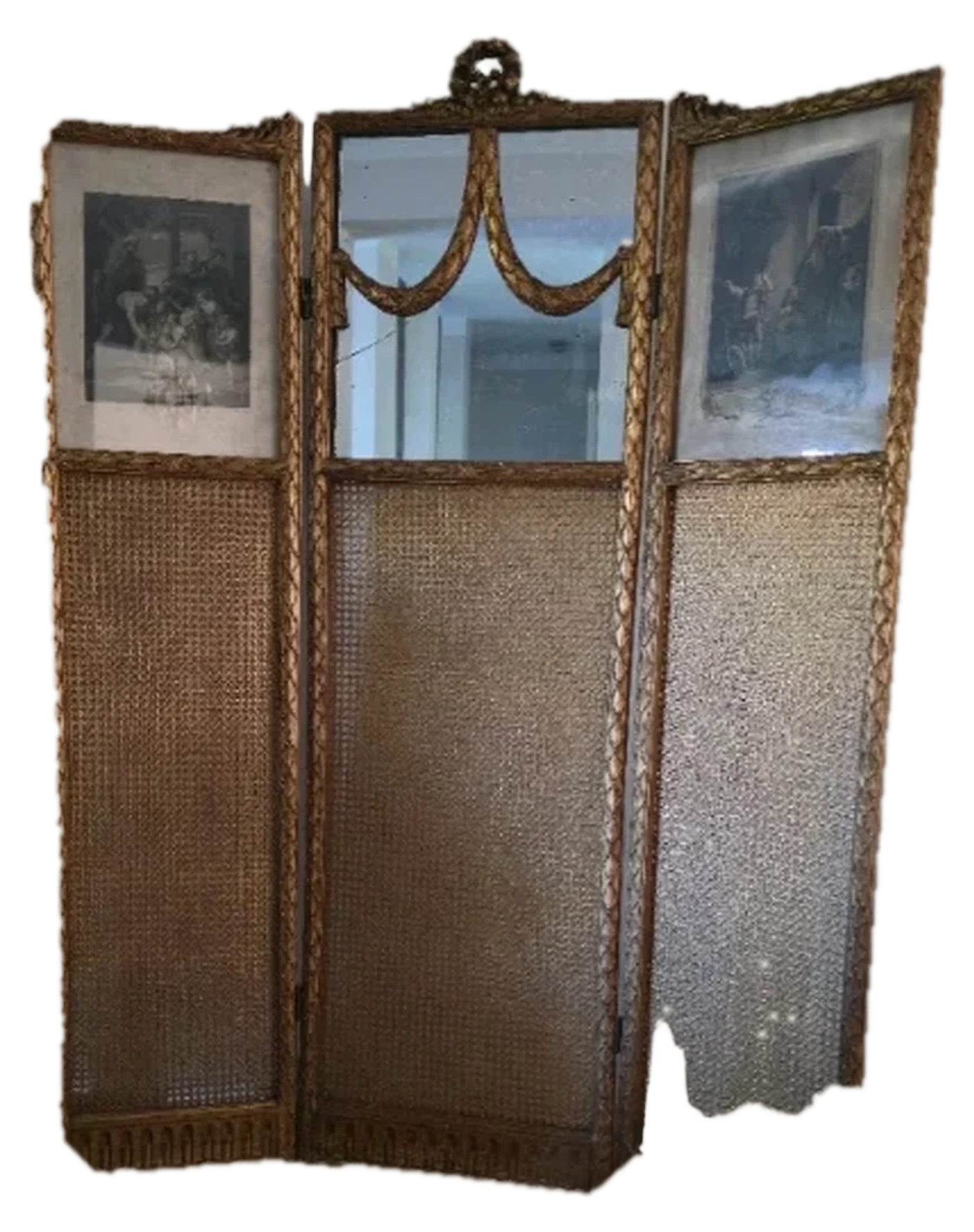 Giltwood paravent — French folding screen