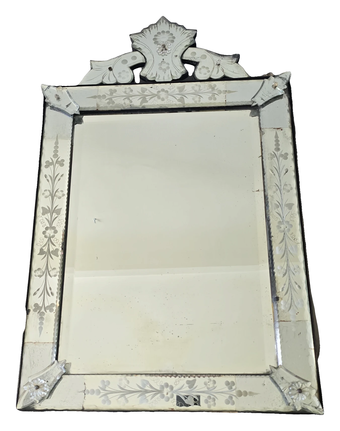 Antiker Venezianischer Spiegel, Muranoglas — SG-IT-003